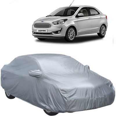 RPSENTTERPR Car Cover For Ford Figo Aspire (With Mirror Pockets)(Silver, For 2020 Models)