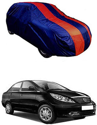 MotohunK Car Cover For Tata Manza (Without Mirror Pockets)(Red, Blue)