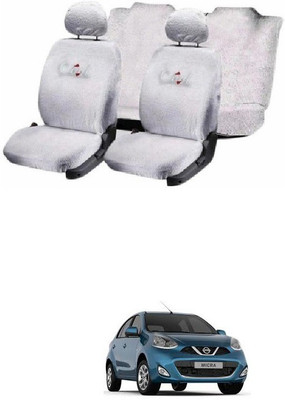 JMJW & SONS Cotton Car Seat Cover For Nissan Micra(All Detachable Headrest, Without Back Seat Arm Rest, 5 Seater, 2 Back Seat Head Rests)