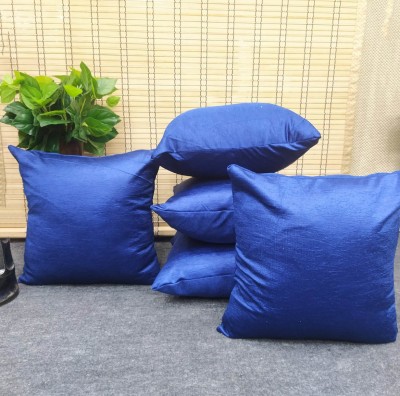Sb interio Plain Cushions Cover(Pack of 5, 40 cm*40 cm, Blue)