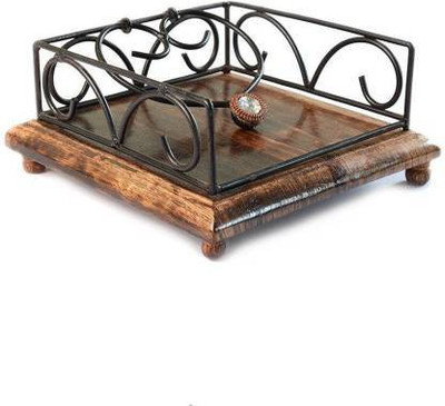 craftssrw 1 Compartments IRON TISSUE HOLDER(Black)