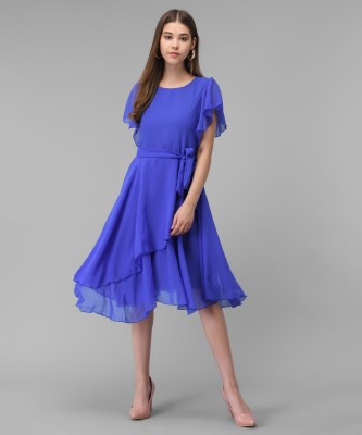 vivient Women A-line Blue Dress