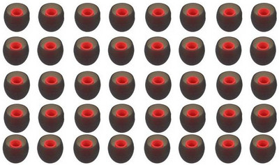 BBS DEAL Premium Quality Silicon and Light weight Ear Tips For All Men & Women ( Pack Of 20 Pair) ( 40 Pcs) Silicone replacement In The Ear Headphone Cushion(Pack of 40, Red, Grey)