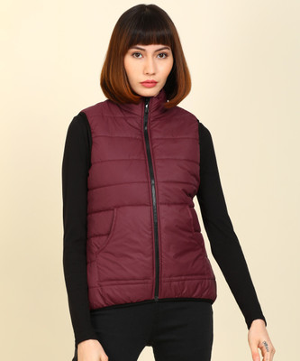 FLYING MACHINE Sleeveless Solid Women Jacket