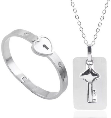 Divastri Stainless Steel Silver Silver Jewellery Set(Pack of 1)