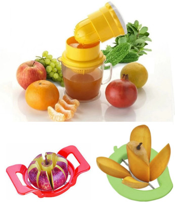 Samarpan Combo of juicer, apple cutter and Mango cutter (Pack of 3, Multi Color) Kitchen Tool Set(Juicer, Chopper)