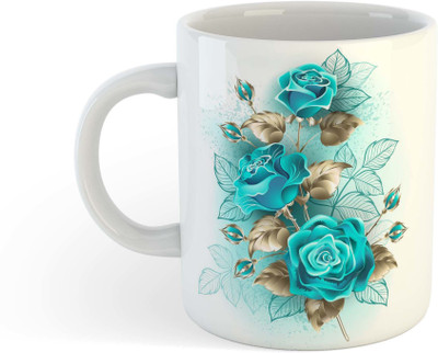 BuyAmaze Amazing Creative Flower Design Ceramic Coffee Mug(350 ml)