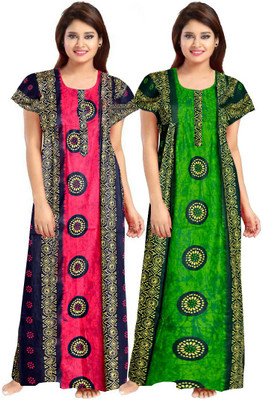 Khushi Print Women Nighty(Multicolor)