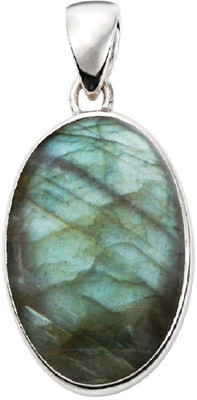Takshila Gems Natural 7 Carat Labradorite Pendant in 925 Silver Lab Certified Labradorite Stone Pendant