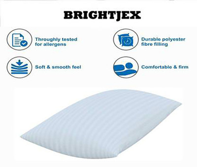 brightjex Polyester Fibre Alphanumeric Sleeping Pillow Pack of 1(White)