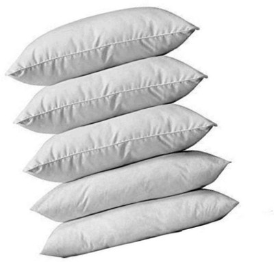 Merry Fashion Polyester Fibre Sleeping Pillow Pack of 5 Solid(White)