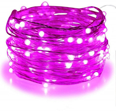MIRADH 50 LEDs 4.95 m Pink Steady String Rice Lights(Pack of 1)