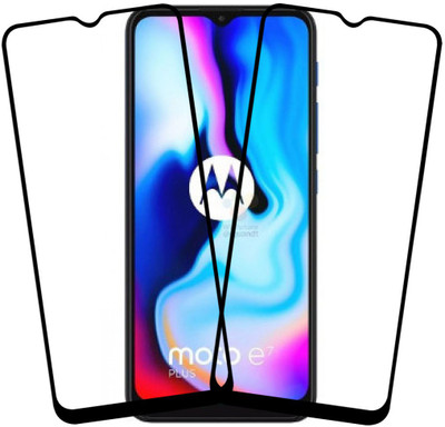 VAlight Edge To Edge Tempered Glass for MOTOROLA MOTO E7 PLUS(Pack of 2)