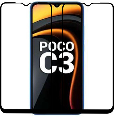 VAlight Edge To Edge Tempered Glass for POCO C3(Pack of 2)