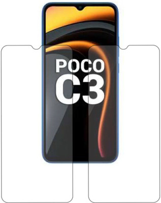 VAlight Tempered Glass Guard for POCO C3(Pack of 2)