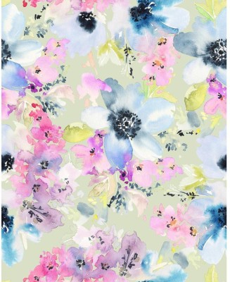 Artzfolio 81.28 cm Watercolor Flowers Pattern D1 Peel & Stick Vinyl Wall Sticker 32inch x 40inch (81.3cms x 101.6cms) Self Adhesive Sticker(Pack of 1)