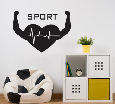 WALLDECORS 60.96 cm HEALTHY HEART IMAGE Self Adhesive Sticker(Pack of 1)