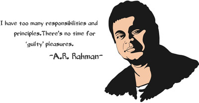Wollfill 45 cm A.R.Rahman Decorative Wallsticker & Quotes Self Adhesive Sticker(Pack of 1)