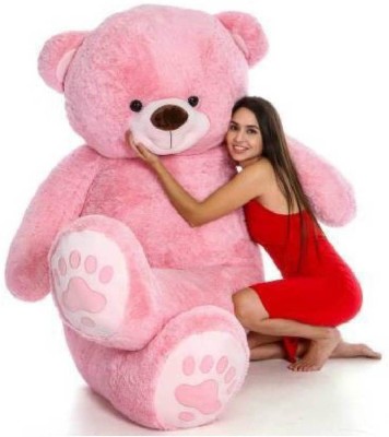 AK TOYS 4 feet (Pink color) teddy bear / high quality / love teddy For girls valentine & Anniversary/Birthday gift / cute and soft teddy bear -120 cm  - 120 cm(Pink)