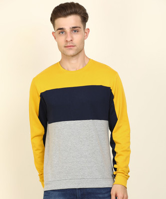 FLYING MACHINE Full Sleeve Color Block Men Sweatshirt