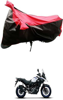 Blossom Trendz Two Wheeler Cover for Suzuki(Red, Black)