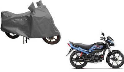 MOTOWORLD Waterproof Two Wheeler Cover for Hero(Passion Plus, Grey)