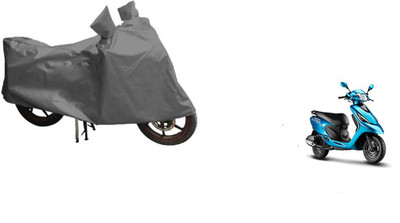 MOTOWORLD Waterproof Two Wheeler Cover for TVS(Zest, Grey)
