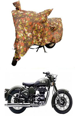 Blossom Trendz Two Wheeler Cover for Royal Enfield(Battle Green, Multicolor)