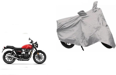 RPSENTTERPR Waterproof Two Wheeler Cover for Triumph(Twin spark, Silver)