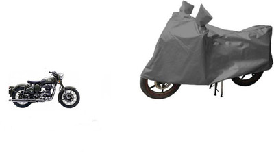 RPSENTTERPR Waterproof Two Wheeler Cover for Royal Enfield(Battle Green, Grey)