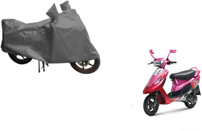 MOTOWORLD Waterproof Two Wheeler Cover for TVS(Scooty Pep+, Grey)