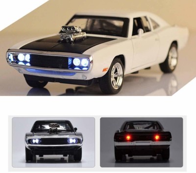 hph craft 1:32 The Fast Furious 7 Simulation car of Model Alloy Toy car Dodge Charger muscle vehicle children Classic Metal Cars Pullback Toy car for Kids Best Gifts Vehicle Toys for Kids Sound and Light Pull Back Cars Toys & Truck Cars Boys Multi Color(White, Pack of: 1)