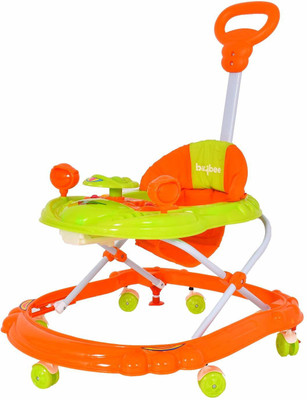 baybee Musical 2-in-1 Walker With Parent Rod(Orange)