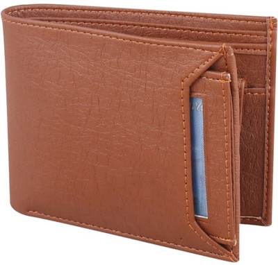 RPF Men Tan Artificial Leather Wallet(7 Card Slots)