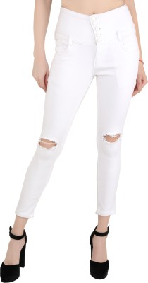 MM-21 Skinny Women White Jeans