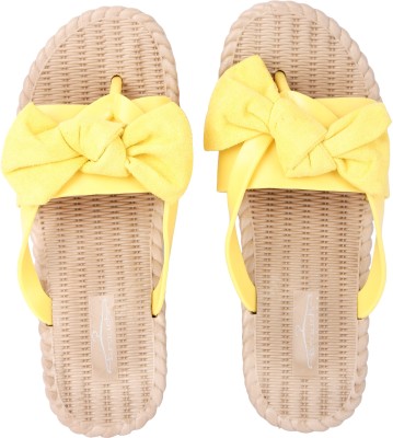 Brauch Women Slides(Yellow , 7)