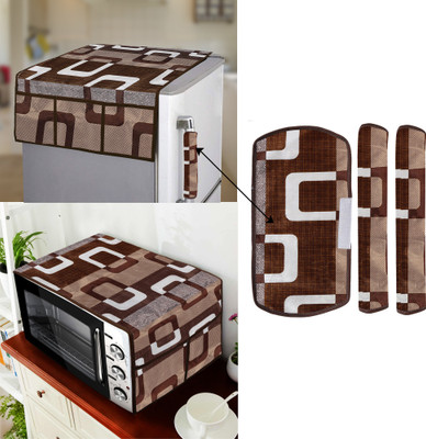 E-Retailer Refrigerator  Cover(Width: 99 cm, Value For Money Combo Pack Of 5 Piece, Brown)