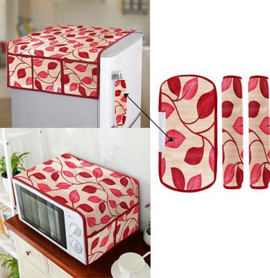 E-Retailer Refrigerator  Cover(Width: 99 cm, Value For Money Combo Pack Of 5 Piece, Red)