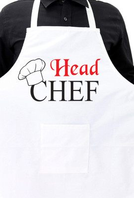 SWITCHON Polyester Home Use Apron - Free Size(White, Single Piece)