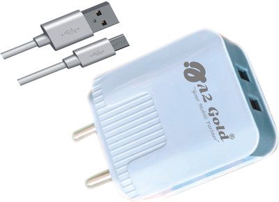 A2 Gold 15 W 3.1 A Wall Charger for Mobile with Detachable Cable(White, Cable Included)