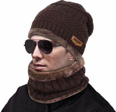 FRANKLY YOURS Solid, Self Design Beanie Cap