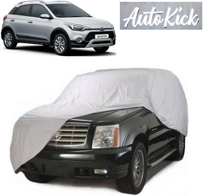 AutoKick Car Cover For Hyundai i20 Active (Without Mirror Pockets)(Silver)