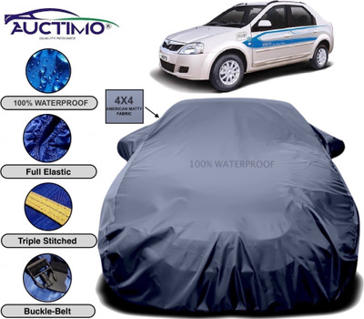 AUCTIMO Car Cover For Mahindra e-Verito (With Mirror Pockets)(Grey)