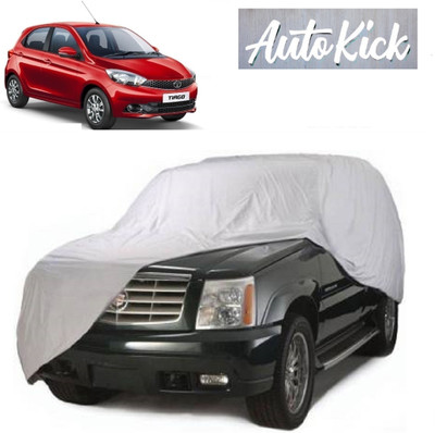 AutoKick Car Cover For Tata Tiago (Without Mirror Pockets)(Silver)