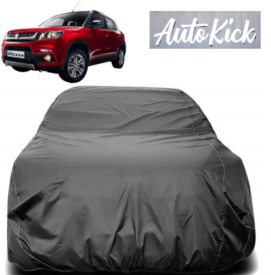 AutoKick Car Cover For Maruti Suzuki Vitara Brezza (Without Mirror Pockets)(Grey)