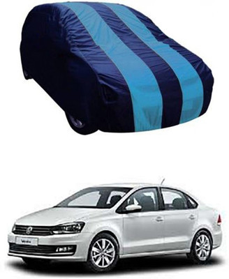 Kuchipudi Car Cover For Volkswagen Vento (Without Mirror Pockets)(Blue)