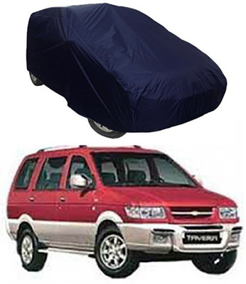 Kuchipudi Car Cover For Chevrolet Tavera (Without Mirror Pockets)(Blue)