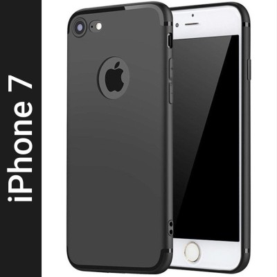 Mobile Mart Back Cover for Apple iPhone 7(Black, Flexible)