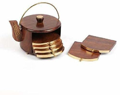 Capella Square Wood Coaster Set(Pack of 5)