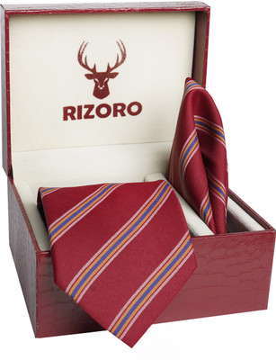 RIZORO Satin Tie Pin Set(Red)